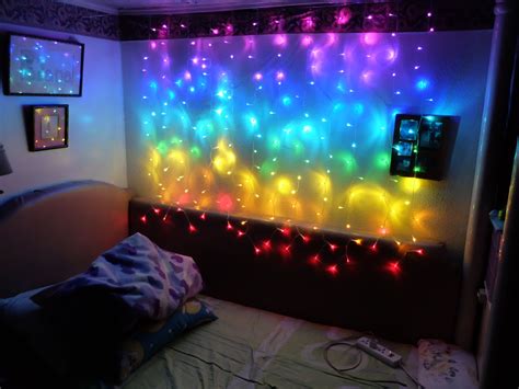 Bedroom Ideas I Tweaked My Bed With Some Rainbow Curtain Lights From