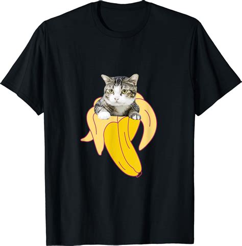 Bananya Banana Funny Cat T Shirt Camisa De Gatito Kawaii Camiseta