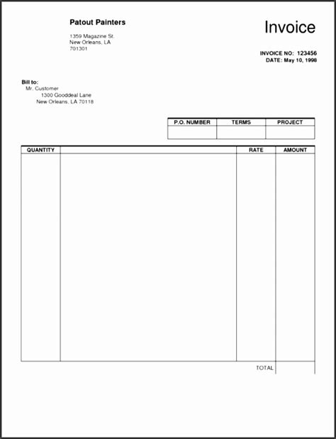 Download a free invoice template for all your contractor needs. 9 Blank Invoice Template Word - SampleTemplatess ...