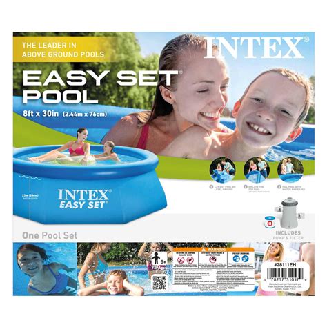 Intex 8 X 30 Easy Set Swimming Pool With 330gph Filter Pump