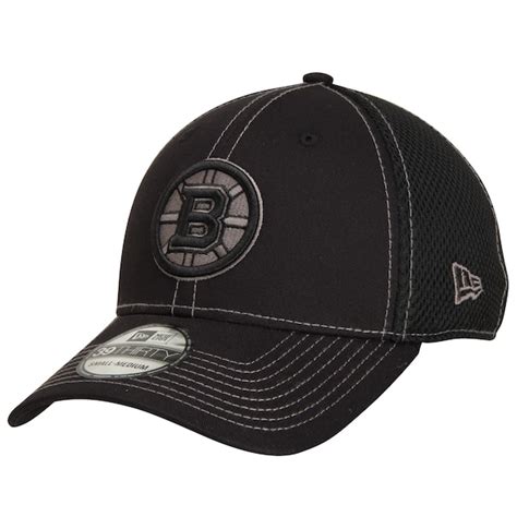 New Era Boston Bruins 39thirty Neo Stretch Fit Hat Black