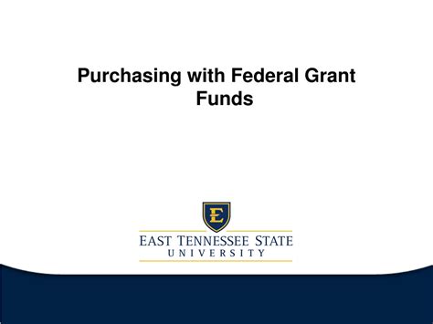 Ppt Purchasing With Federal Grant Funds Powerpoint Presentation Free