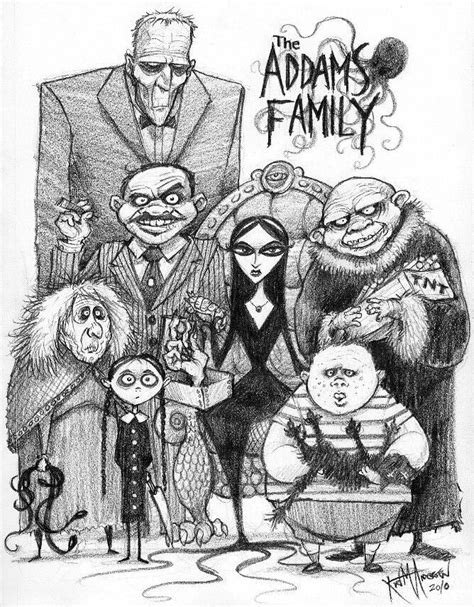 Watch me draw and color morticia, gomez, wednesday and pugsley addams coloring pages from the addams family animated movie. The Addams Family | Família adams, Desenho de rosto ...