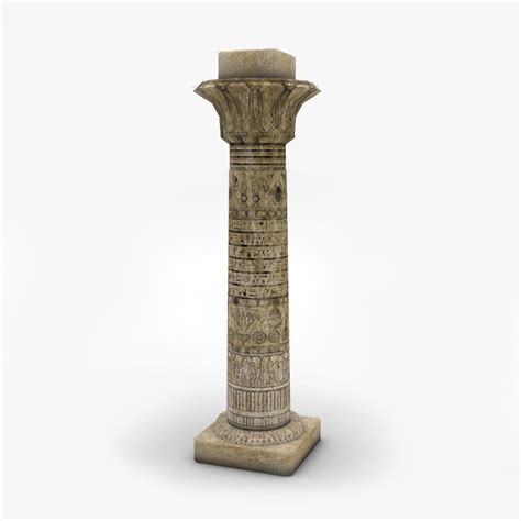 3d Model Ancient Egyptian Column Cgtrader