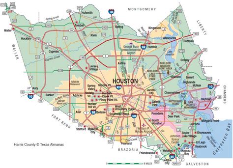 Texas Harris County Map Outline