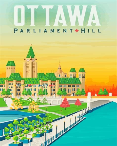Parliament Hill Ottawa Poster Paint By Number Paint By Numbers For Sale