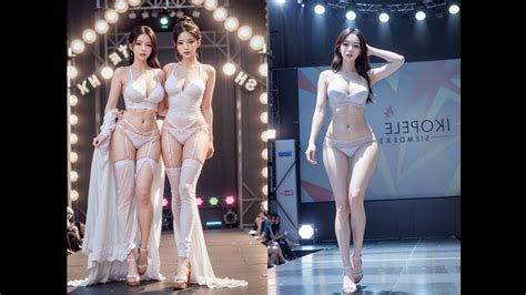 Real 4k White Lingerie Fashion Show Runway By Ai Art Lookbook ルック
