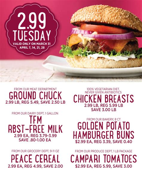 Reminder The Fresh Market 299 Tuesday Deals Shopportunist