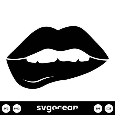 Biting Lip Svg Vector For Instant Download Svg Ocean — Svgocean