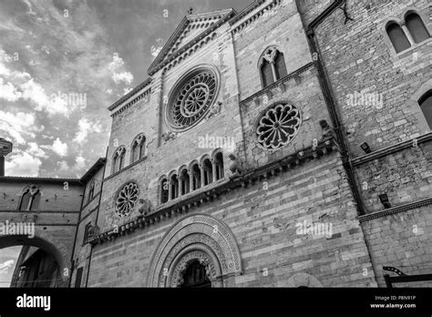 Historic Buildings Of Foligno Perugia Umbria Italy Facade Of The