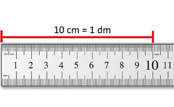 1.55 min = 93 sec. How many decimeters are in a centimeter? | Study.com