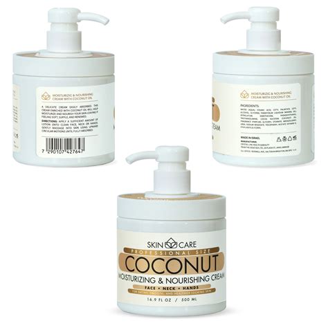 skin care coconut moisturizing and nourishing cream dead sea collection