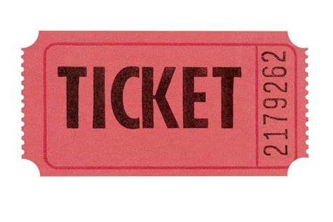 Premium Photo Blank Red Ticket Isolated