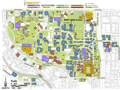 Gatech Map Georgia Institute Of Technology Map United States Of America