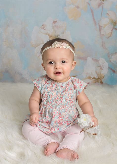 Madelyn Studio Session For 6 Month Old Baby Girl One Big Happy Photo
