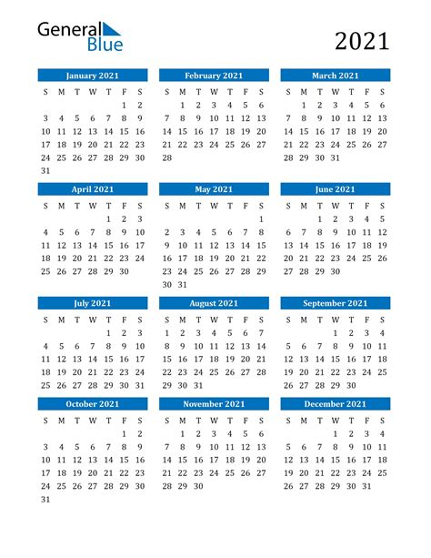 Printable Calendars 2021 2022 2023 2024