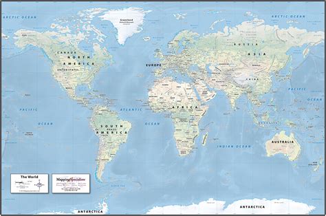 Physical World Map World Maps
