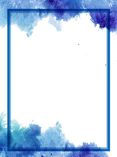 Blue Ink Traditional Border Background, Blue, Ink, Creative Background