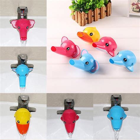 Happy Fun Animals Faucet Extender Baby Kids Safe Non Toxic Hand Washing