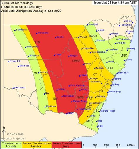 Storm Warning For Western Nsw As City Possible Chance For Severe