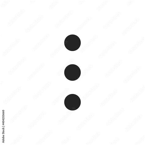 More Vertical Icon Three Dots Button Symbol Modern Simple Vector