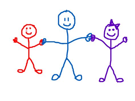Stick People Clip Art Holding Hands