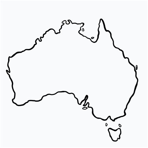 Australia Map Outline Vector Art Icons And Graphics For Free Download