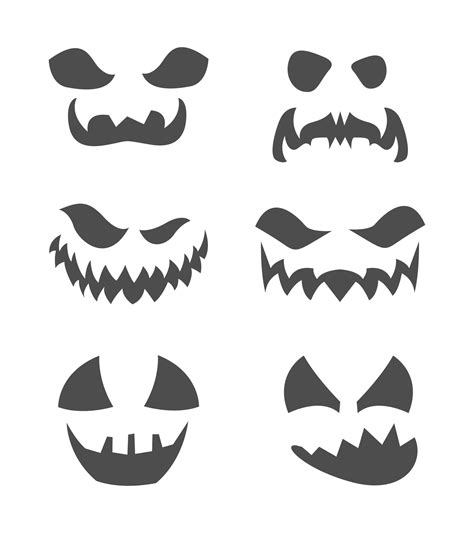 Printable Pumpkin Face Cutouts