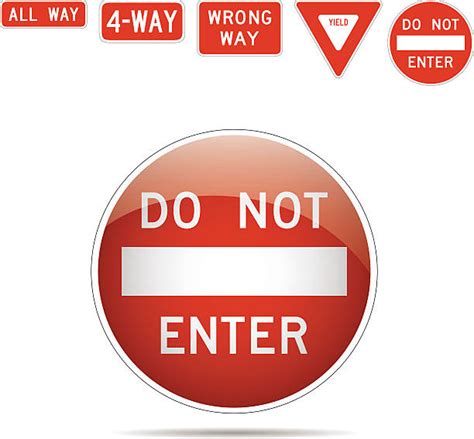 Wrong Way Do Not Enter Sign Stock Vectors Istock
