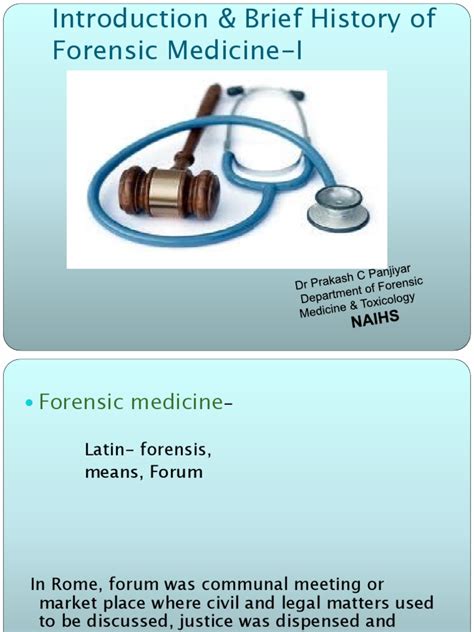 Introduction And Brief History Of Forensic Medicine Pdf Forensic