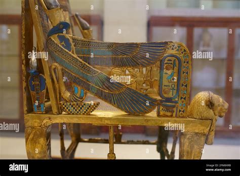 Details Of Armchair Of Tutankhamun Found In The Tomb Of Tutankhamun