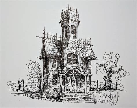 Haunted House Drawing Ideas