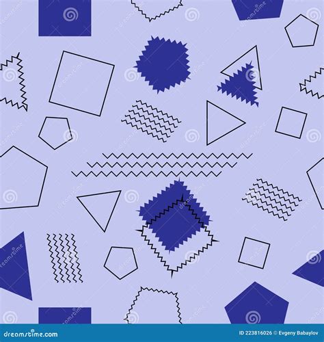 Seamless Colored Background Pattern Various Geometric Shapes Vector