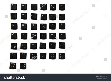 Alphabet Keyboard Keys Isolated On White Stock Photo 170055020