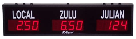 Digital Time Zone Clock And Julian Days Customized Digital Led Timers