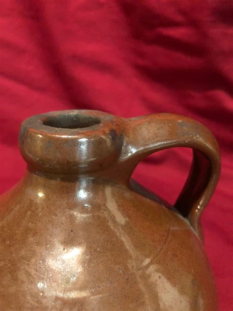 Antique Brown Stoneware Jug With Curved Spout 1800 S Photos