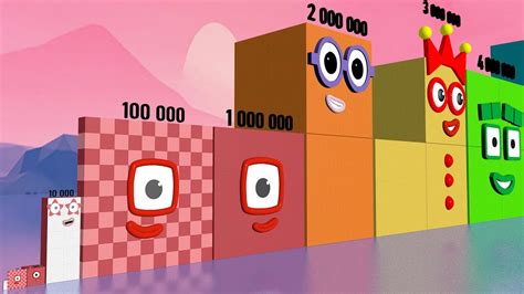 Numberblocks Comparison From Number 1 To 30000000 Million Huge