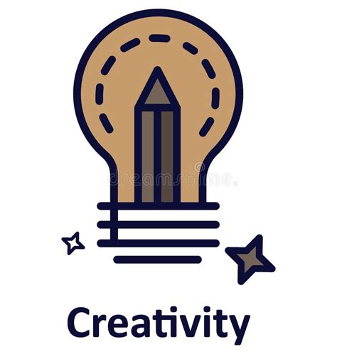 Creativity Isolated Vector Icon That Can Easily Modified Or Edit