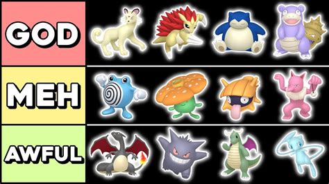 These Are The Best Shiny Pokemon From Genearation 1 Tier List Youtube