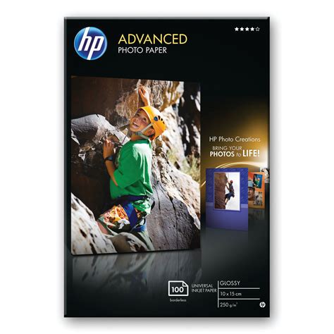 Hp Advanced Photo Paper 250gsm 10 X 15cm Glossy Q8692a
