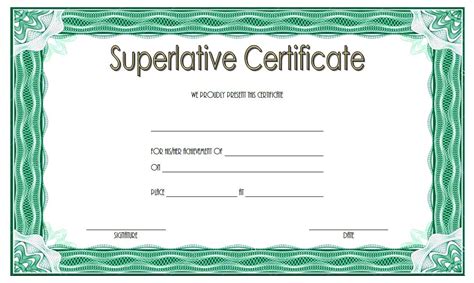 Superlative Certificate Templates Free 10 Great Designs Fresh