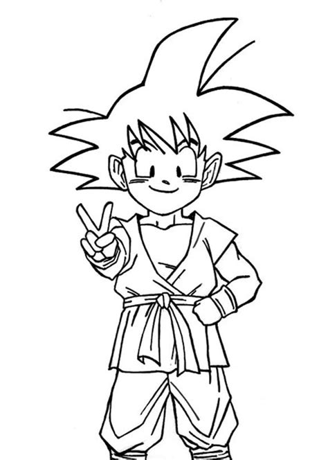 Agosto 26, 2017 0 admin. Imagen de Goku para colorear - Dibujos De