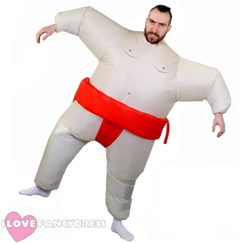 inflatable sumo costume wrestler blow up fat suit adult stag night fancy dress 31 53 picclick