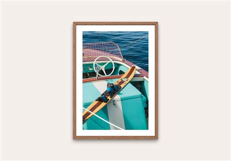 Waterski Boat Print Lake Wall Art Digital Download Travel Etsy