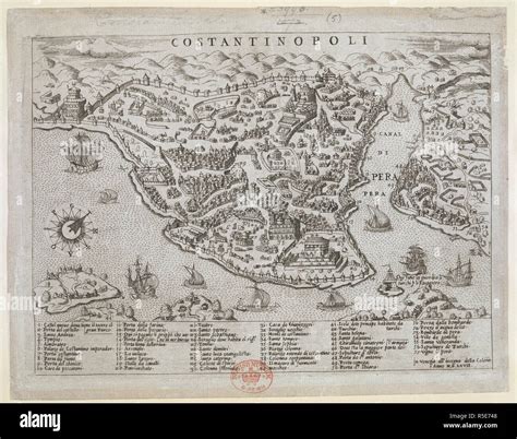 Une Carte De Constantinople Constantinopoli La Vénétie En 1567