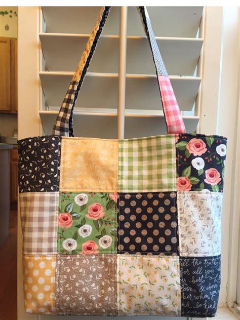 Summer Totequilted Tote Bag Handmade Quilting Tote Bagsummer