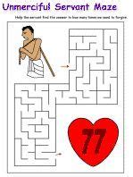 Lessons, ideas, activities, and resources for the parable of unforgiving servant post your sunday school lessons, ideas, activities, and resources for the parable of the unforgiving servant here. Unmerciful Servant Maze | Bible study crafts, Bible ...