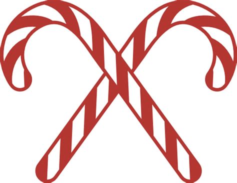 Crossed Candy Canes Clipart Image Christmas Decor Free Svg File For