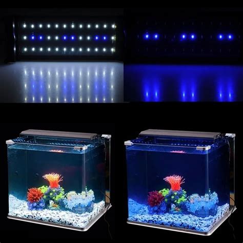 Led Aquarium Light Fish Tank Light With Extendable Brackets White And