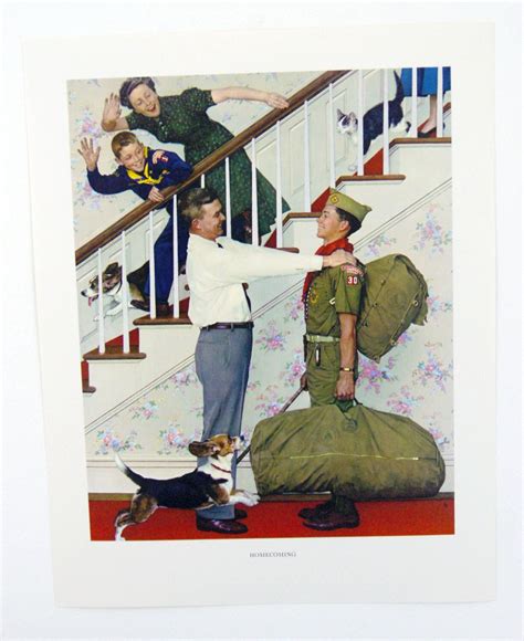 Vintage 1960s Norman Rockwell Homecoming Boy Scout Print Etsy